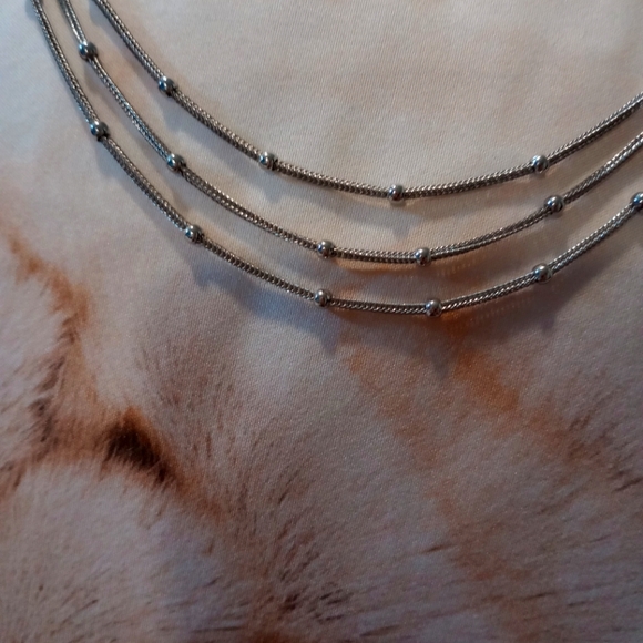 NWOT Silver 3 strand necklace from Italy. - Picture 12 of 12